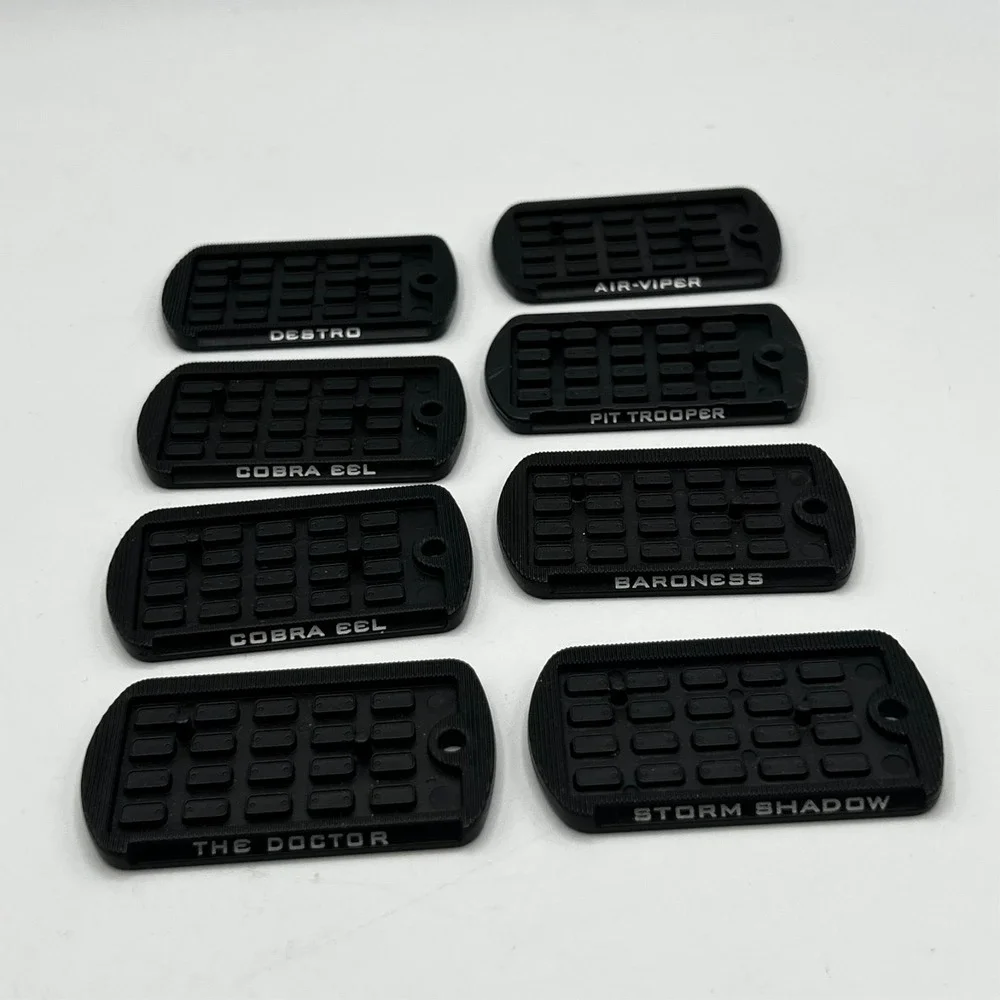 GI Joe COBRA Figure Dog Tag Display Stand Base x 8 Baroness COBRA EEL 2009 - Picture 2 of 7